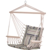 Image de Outsunny   Chaise Suspendue Hamac En Coton Et Polyester 180 G/m²   Charge Max. 105 Kg   Dimensions 100l X 49l X 106h Cm   Pliable Et Portable