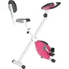 Image de Homcom - Vélo D'Appartement Pliable 8 Niveaux De Résistance Magnétique Selle Réglable Dossier Écran Lcd Multifonction Capteur Fréquence Cardiaque Rose