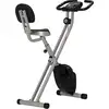Image de Homcom - Vélo D'Appartement Pliable 8 Niveaux De Résistance Magnétique Selle Réglable Dossier Écran Lcd Multifonction Capteur Fréquence Cardiaque Gris