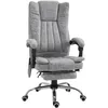 Image de Homcom   Fauteuil De Bureau Ergonomique Massant Et Chauffant   Dossier Inclinable 135°   Repose-pied Rétractable   Assise Réglable 45-52 Cm   Gris