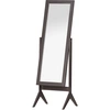 Image de HOMCOM Miroir en Pied Grand Miroir de Sol Inclinaison réglable pour Dressing Chambre dim. 47L x 46l x 148H cm en Bois Brun Foncé