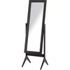 Image de Miroir À Pied Inclinaison Réglable Dim. 47l X 46l X 148h Cm Mdf Brun Foncé