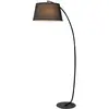 Image de Lampes à arc Lampadaire Arc - Lampe à arc moderne en métal - Lampadaire métal lin noir Aosom