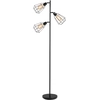 Image de HOMCOM Lampadaire design industriel 3 ampoules max. 40 W abat-jour cage métal noir
