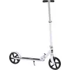 Image de HOMCOM Trottinette Pliable Hauteur Guidon réglable sur 4 Niveaux système de freinage arrière pour enfant adolescent pois max. 100KG dim. 88L x 37l x 75-100H cm Blanc