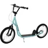 Image de HOMCOM Trottinette patinette pour Enfants à partir de 5 Ans Grands pneus en Caoutchouc Guidon réglable poignée Frein et béquille Acier Charge max. 100 Kg Bleu