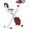 Image de Homcom - Vélo D'Appartement Pliable 8 Niveaux De Résistance Magnétique Selle Réglable Dossier Écran Lcd Multifonction Capteur Fréquence Cardiaque Rouge