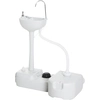 Image de Outsunny Évier à Main Portable Station de Lavage Camping Jardin Extérieur Voyager avec Réservoir d'Eau 17L Pompe à Pied 83 x 50 x 103 cm Gris