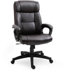 Image de HOMCOM Fauteuil de bureau chaise de bureau ergonomique réglable roulettes pivotant 360° revêtement synthétiquePolyuréthane64 x 73 x 106-115,5 cm chocolat