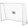 Image de HOMCOM But de football - cage de foot - but d'entrainement dim. 186L x 62l x 123H cm - châssis métal filet PE - piquets & outil inclus - blanc