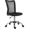 Image de Vinsetto Chaise de bureau ergonomique fauteuil de bureau hauteur réglable piètement chromé pivotant 360° revêtement maille noir