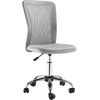 Image de Vinsetto Chaise de bureau ergonomique fauteuil de bureau hauteur réglable piètement chromé pivotant 360° revêtement maille gris