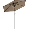 Image de Outsunny Parasol de jardin Parasol droit hexagonal inclinable ? 2,3 x 2,16H m mtal polyester haute densit beige