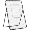 Image de HOMCOM Filet de rebond de football ajustable hauteur angle réglables rebondeur pour football pliable cible sardines de fixation fournies 123 x 73 x 178,5 cm noir blanc