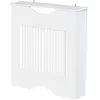 Image de HOMCOM Cache-radiateur à lattes Couvercle de Radiateur en bois Design contemporain pour Salon Salle de Séjour Chambre 78 x 19 x 82 cm Blanc