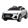 Image de HOMCOM Voiture électrique enfants sous Licence Audi e-tron Sportback, véhicule électrique 12V, Max. 5 Km/h, avec télécommande 2,4G, phares LED, musique, klaxon, port USB, MP3, blanc