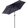 Image de Outsunny Parasol droit parasol inclinable de jardin balcon terrasse manivelle toile polyester impermabilise haute densit 180 g/m? ?2,6 x 2,35H m aluminium gris
