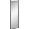 Image de HOMCOM Miroir Mural dim. 120L x 35l cm - Film sécurité Anti déflagrant, système Attache Inclus - Cadre Alliage alu. Noir