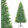 Image de HOMCOM Sapin de Noël Artificiel Aspect enneigé 210 cm 968 Branches épines Imitation Nordmann Grand réalisme