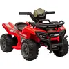 Image de HOMCOM Quad buggy voiture électrique enfant quad électrique 18-36 mois 6 V 2 Km/h max. rouge