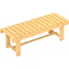 Image de Outsunny Banc de Jardin 2 Places Style Rural Chic Assise Lattes dim. 110L x 38l x 35H cm Bois de Sapin pr-huil
