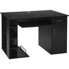 Image de HOMCOM Bureau informatique table d'ordinateur multimédia multi-rangements avec étagère tiroir tablette clavier MDF 120 x 60 x 74 cm noir