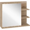 Image de kleankin Armoire Miroir de Salle de Bain avec étagère - 3 étagères latérales - kit Installation Murale fourni - Panneaux Particules Aspect chêne Clair