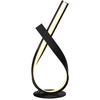 Image de Lampe de table design contemporain HOMCOM   Lampe de table design spiralée   Dim. 21 L x 15 l x 43 H cm   Aluminium. LED blanc chaud noir