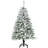 Image de HOMCOM Sapin de Noël Artificiel enneigé 120H cm 200 Branches épines Imitation Nordmann Grand réalisme
