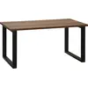 Image de HOMCOM Table basse rectangulaire table de salon style industriel pied métal et plateau aspect bois - 100 x 60 x 50 cm