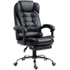 Image de HOMCOM Fauteuil de bureau fauteuil manager grand confort dossier inclinable roulettesPolyuréthane64,5 x 69 x 117 cm noir