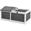 Image de PawHut Maison enclos cage pour petit animal tortue avec 2 espaces 86 x 54 x 43 cm - bois de sapin