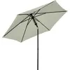 Image de Outsunny Parasol de jardin inclinable parasol droit pousse manuelle avec aration en mtal polyester haute densit 180g/m? dim. ? 265 x 235H cm gris clair