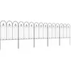 Image de Outsunny Lot de 5 clôtures de jardin décoratives en métal avec ornements - 305 x 79,5 cm noir