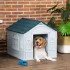 Image de PawHut Niche d'extérieur en PP blanc pour chiens de petite et moyenne taille - 65 x 75.7 x 63 cm