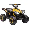 Image de HOMCOM Quad électrique enfant 12 V, voiture électrique enfants 2 moteurs 2 vitesses 3-6 km/h, phares LED, klaxon, pour enfant de 3 à 5 ans, poignée et selle ergonomique, jaune