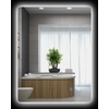 Image de kleankin Miroir rectangulaire mural lumineux LED de salle de bain - 80 x 60 cm - 3 couleurs, luminosité réglable interrupteur tactile système antibuée blanc transparent