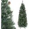 Image de HOMCOM Sapin de Noël artificiel 180 cm avec 618 branches enneigées, support en acier, arbre de Noël artificiel avec socle pliable en acier, vert