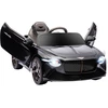 Image de HOMCOM Voiture électrique pour enfant de 3 à 5 ans, 2 moteurs 12V 25W, 3-5 Km/h, télécommande 2,4G, MP3, klaxon, 2 phares et 2 feux arrière, roues suspendues, 2 portes ouvrables, Bentley Bacalar, noir