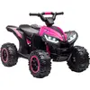 Image de HOMCOM Quad électrique enfant 12 V, voiture électrique enfants 2 moteurs 2 vitesses 3-6 km/h, phares LED, klaxon, pour enfant de 3 à 5 ans, poignée et selle ergonomique, rose
