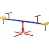 Image de Outsunny Balan?oire bascule pour enfant 3 8 ans, trbuchet rotatif 360¡ã, pied 4 tiges, poigne, en mtal et PP - 184 x 76 x 71 cm, multicolore