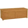 Image de Outsunny Coffre de rangement extérieur jardin 176L en bois avec poignée, dim. 130L x 50l x 45H cm