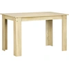 Image de HOMCOM Table à manger rectangulaire pour 4 à 6 personnes, table de cuisine, 120 x 69 x 75 cm, style moderne, pieds triangulaires plus stable, chêne