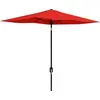 Image de Outsunny Parasol rectangulaire inclinable 2 x 3 m avec manivelle toile polyester impermabilise haute densit 180 g/m? rouge