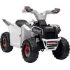 Image de HOMCOM Quad électrique pour enfants véhicule à batterie 6V avec marche avant et arrière 70L x 41,5l x 48,5H cm Blanc