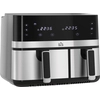 Image de HOMCOM Friteuse à air sans huile dual zone air fryer 8,5 L - 2700 W - 8 programmes, écran LED tactile, température réglable, minuterie, 2 paniers antiadhésif, finition de synchronisation, recette