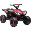 Image de HOMCOM Quad électrique enfant 12 V, voiture électrique enfants 2 moteurs 2 vitesses 3-6 km/h, phares LED, klaxon, pour enfant de 3 à 5 ans, poignée et selle ergonomique, rouge