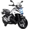 Image de AIYAPLAY Moto électrique pour enfants moto porteur Honda pour enfants 3 à 6 ans avec musique, phares - voiture électrique avec 2 roues d'entraînement - dim. 107L x 46l x 75H cm blanc