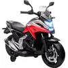 Image de AIYAPLAY Moto électrique pour enfants moto porteur Honda pour enfants 3 à 6 ans avec musique, phares - voiture électrique 12V avec 2 roues d'entraînement - dim. 107L x 46l x 75H cm rouge
