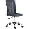 Image de Vinsetto Chaise de bureau ergonomique fauteuil de bureau hauteur réglable piètement chromé pivotant 360° revêtement maille gris foncé